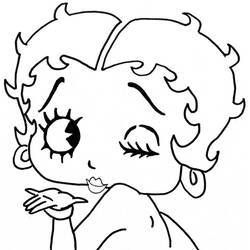 Coloring page: Betty Boop (Cartoons) #25922 - Printable coloring pages