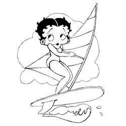 Coloring page: Betty Boop (Cartoons) #25927 - Free Printable Coloring Pages