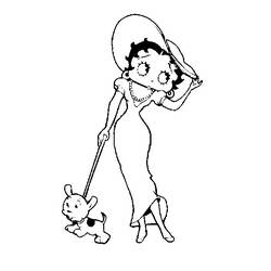 Coloring page: Betty Boop (Cartoons) #25930 - Printable coloring pages