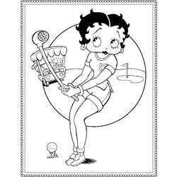 Coloring page: Betty Boop (Cartoons) #25938 - Free Printable Coloring Pages