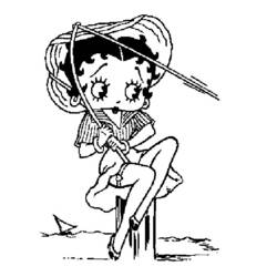 Coloring page: Betty Boop (Cartoons) #25939 - Free Printable Coloring Pages