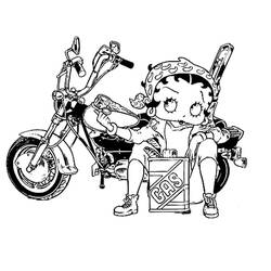 Coloring page: Betty Boop (Cartoons) #25948 - Printable coloring pages
