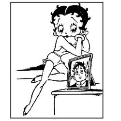 Coloring page: Betty Boop (Cartoons) #25953 - Free Printable Coloring Pages