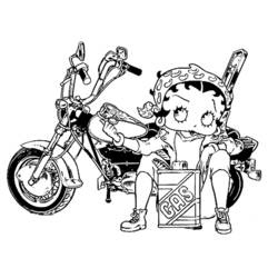 Coloring page: Betty Boop (Cartoons) #25963 - Free Printable Coloring Pages