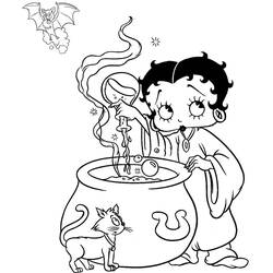 Coloring page: Betty Boop (Cartoons) #25964 - Free Printable Coloring Pages