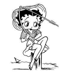 Coloring page: Betty Boop (Cartoons) #25965 - Free Printable Coloring Pages