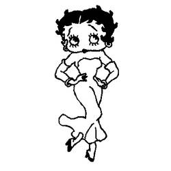 Coloring page: Betty Boop (Cartoons) #25968 - Free Printable Coloring Pages