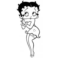 Coloring page: Betty Boop (Cartoons) #25978 - Printable coloring pages