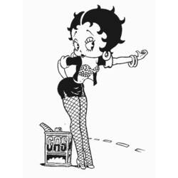 Coloring page: Betty Boop (Cartoons) #25979 - Free Printable Coloring Pages