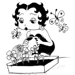 Coloring page: Betty Boop (Cartoons) #25980 - Free Printable Coloring Pages