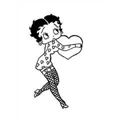 Coloring page: Betty Boop (Cartoons) #25995 - Free Printable Coloring Pages