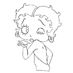 Coloring page: Betty Boop (Cartoons) #25999 - Free Printable Coloring Pages