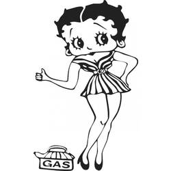 Coloring page: Betty Boop (Cartoons) #26010 - Free Printable Coloring Pages