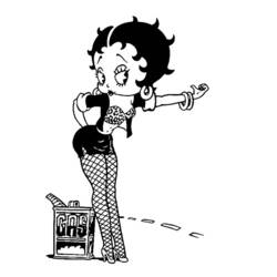 Coloring page: Betty Boop (Cartoons) #26012 - Free Printable Coloring Pages
