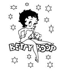 Coloring page: Betty Boop (Cartoons) #26024 - Free Printable Coloring Pages