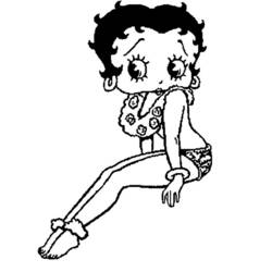 Coloring page: Betty Boop (Cartoons) #26027 - Free Printable Coloring Pages