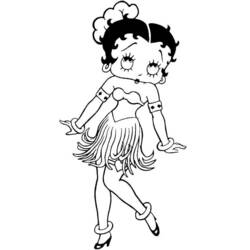 Coloring page: Betty Boop (Cartoons) #26034 - Free Printable Coloring Pages