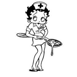 Coloring page: Betty Boop (Cartoons) #26036 - Free Printable Coloring Pages