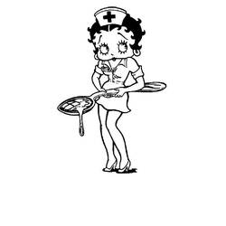 Coloring page: Betty Boop (Cartoons) #26037 - Printable coloring pages