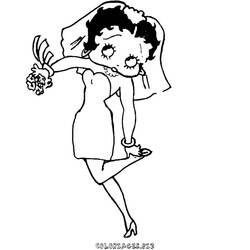 Coloring page: Betty Boop (Cartoons) #26058 - Free Printable Coloring Pages