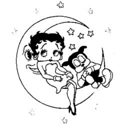 Coloring page: Betty Boop (Cartoons) #26059 - Free Printable Coloring Pages