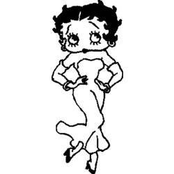 Coloring page: Betty Boop (Cartoons) #26061 - Free Printable Coloring Pages