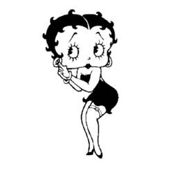 Coloring page: Betty Boop (Cartoons) #26062 - Free Printable Coloring Pages