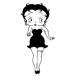 Coloring page: Betty Boop (Cartoons) #26066 - Printable coloring pages