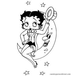 Coloring page: Betty Boop (Cartoons) #26073 - Free Printable Coloring Pages