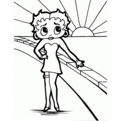 Coloring page: Betty Boop (Cartoons) #26074 - Free Printable Coloring Pages
