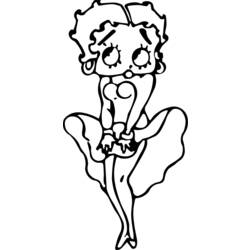 Coloring page: Betty Boop (Cartoons) #26075 - Free Printable Coloring Pages