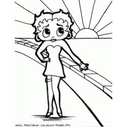 Coloring page: Betty Boop (Cartoons) #26076 - Free Printable Coloring Pages