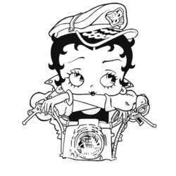 Coloring page: Betty Boop (Cartoons) #26079 - Free Printable Coloring Pages