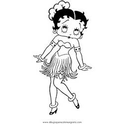 Coloring page: Betty Boop (Cartoons) #26083 - Free Printable Coloring Pages
