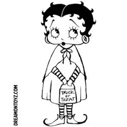 Coloring page: Betty Boop (Cartoons) #26086 - Free Printable Coloring Pages