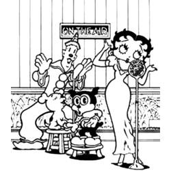 Coloring page: Betty Boop (Cartoons) #26088 - Free Printable Coloring Pages