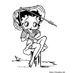 Coloring page: Betty Boop (Cartoons) #26100 - Free Printable Coloring Pages