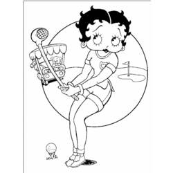 Coloring page: Betty Boop (Cartoons) #26107 - Free Printable Coloring Pages