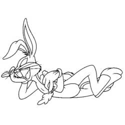 Coloring page: Bugs Bunny (Cartoons) #26353 - Free Printable Coloring Pages