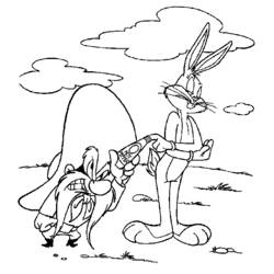 Coloring page: Bugs Bunny (Cartoons) #26383 - Free Printable Coloring Pages