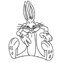 Coloring page: Bugs Bunny (Cartoons) #26397 - Free Printable Coloring Pages