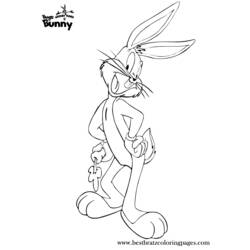 Coloring page: Bugs Bunny (Cartoons) #26482 - Printable coloring pages