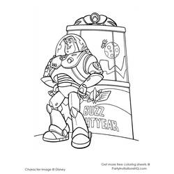 Coloring page: Buzz Lightyear of Star Command (Cartoons) #46682 - Printable coloring pages