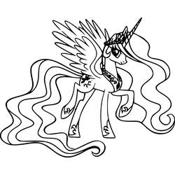 Coloring page: Celestia (Cartoons) #169952 - Free Printable Coloring Pages