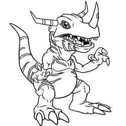 Coloring page: Digimon (Cartoons) #51426 - Printable coloring pages