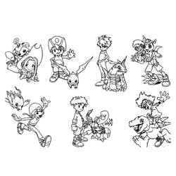 Coloring page: Digimon (Cartoons) #51493 - Printable coloring pages