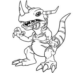 Coloring page: Digimon (Cartoons) #51702 - Printable coloring pages