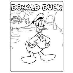 Coloring page: Donald Duck (Cartoons) #30134 - Free Printable Coloring Pages