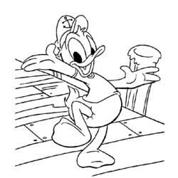 Coloring page: Donald Duck (Cartoons) #30137 - Free Printable Coloring Pages