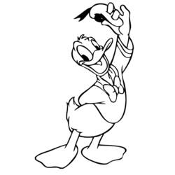 Coloring page: Donald Duck (Cartoons) #30156 - Free Printable Coloring Pages